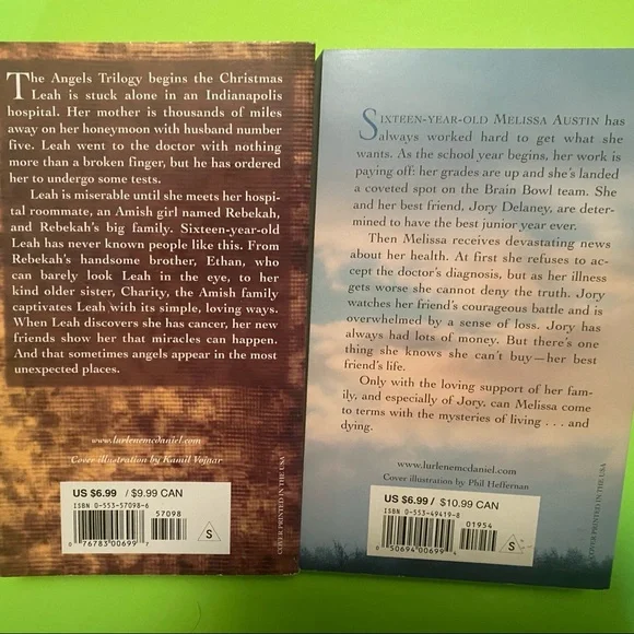 🎉2/30 Set of 5 Romance Grief Books 8 YA Novels Lurlene McDaniel Angels Trilogy - Picture 4 of 8
